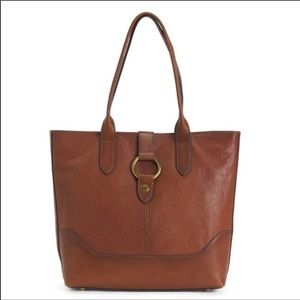 Frye Leather Ring tote in Cognac PRICE DROP